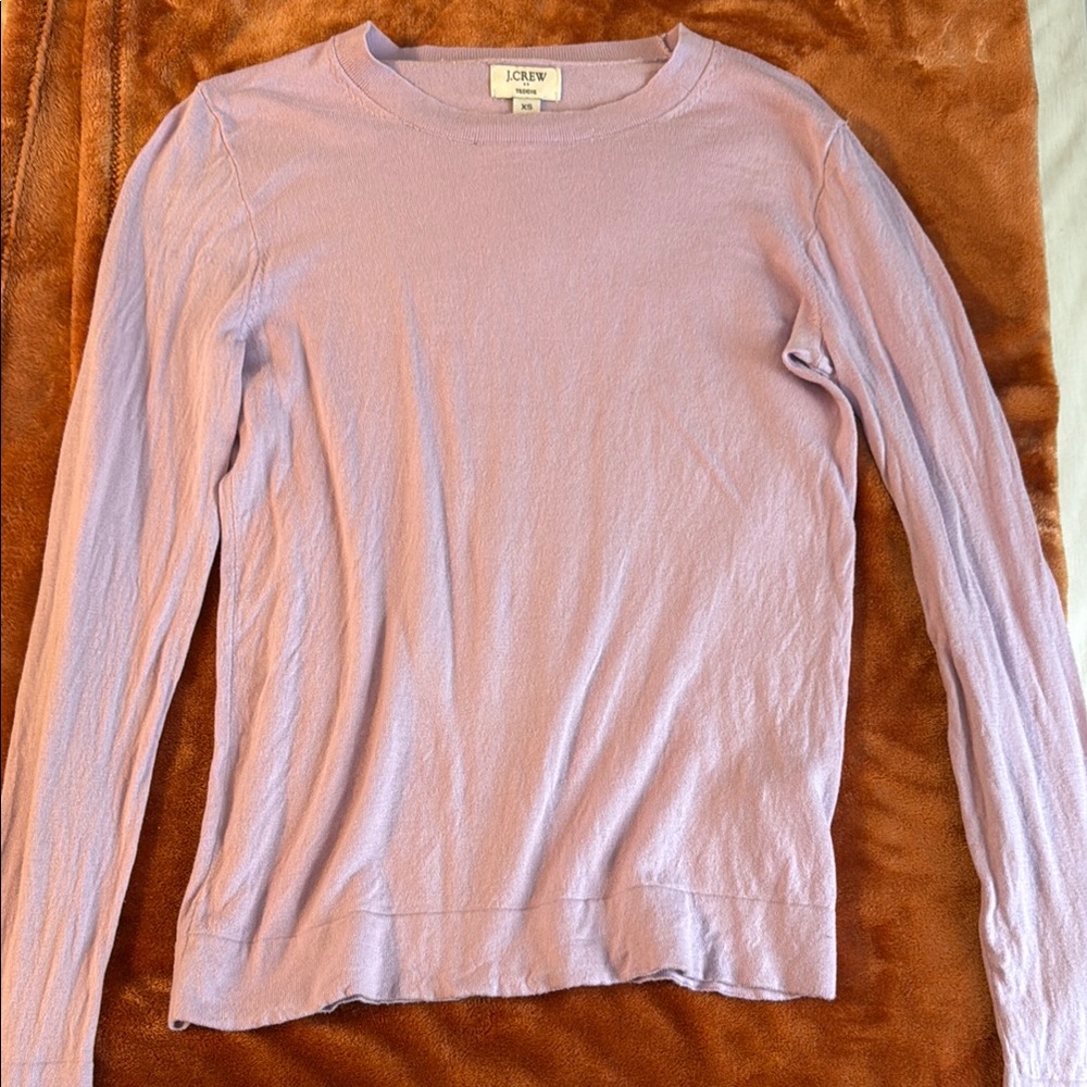 J.Crew Light Purple Long Sleeve Top